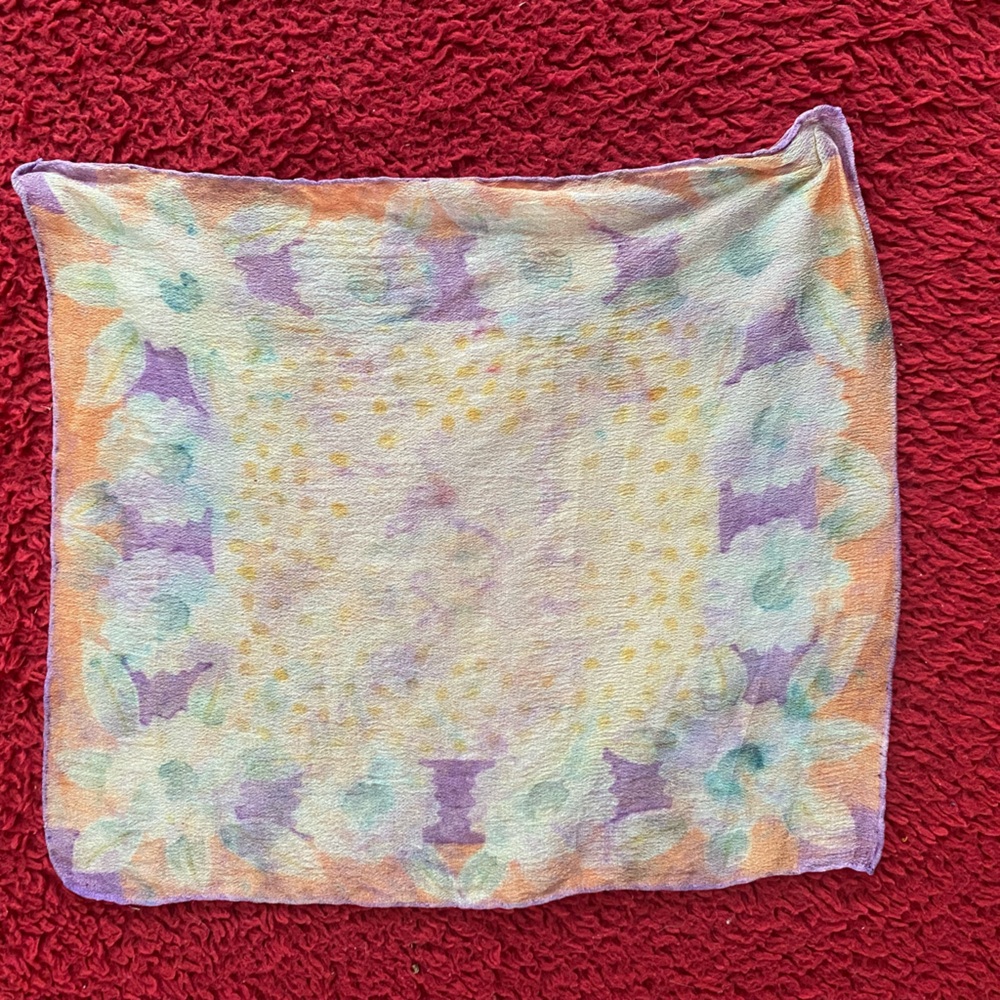 Vintage Small Dyed Handkerchief
